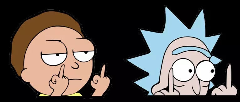 Rick and Morty - Middle Fingers Decal